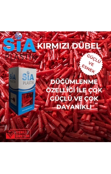 8 X 51 Kırmızı Dübel - 1 Paket 200 Adet