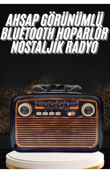 Nostaljik Görünümlü Ahşap Radyo Tf Sd Usb Girişli Led Fener Işıklı - 550 Nostaljik Görünümlü Ahşap Radyo Tf Sd Usb Girişli Led Fener Işıklı - 550