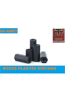 Distans-Standoff Pcb Plastik Dişi-Dişi Yükselteç Somun M3X25