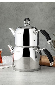 Nehir 29006 Maxi Modern Çelik Çaydanlık Takımı Gri Nehir 29006 Maxi Modern Çelik Çaydanlık Takımı Gri