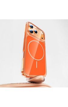 Zore İphone 17 Pro Kılıf Ogaa M-safe Şarj Özellikli Şeffaf Kamera Kontrol Butonlu Lugano Kapak - Turuncu Zore İphone 17 Pro Kılıf Ogaa M-safe Şarj Özellikli Şeffaf Kamera Kontrol Butonlu Lugano Kapak - Turuncu