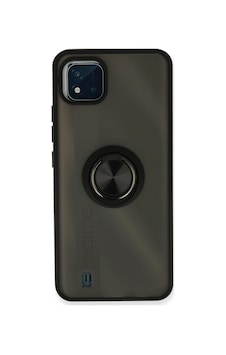 Uryport Realme C11 2021 Kılıf Montreal Yüzüklü Silikon Kapak - Siyah Uryport Realme C11 2021 Kılıf Montreal Yüzüklü Silikon Kapak - Siyah