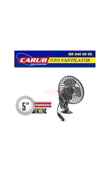 Carub Oto Vantilatör 12v 5 İnch Vantuzlu Vakumlu Çakmak Girişli Carub Oto Vantilatör 12v 5 İnch Vantuzlu Vakumlu Çakmak Girişli