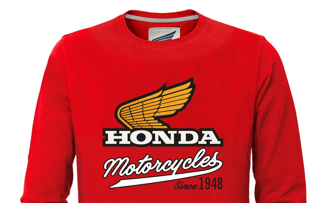 Honda Collection Honda Bisiklet Yaka Kırmızı Sweatshırt Honda Collection Honda Bisiklet Yaka Kırmızı Sweatshırt