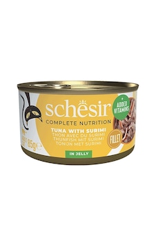 Schesir Jelly Ton Balığı Ve Surimi Jöle İçinde Yetişkin Kedi Konservesi 85g Schesir Jelly Ton Balığı Ve Surimi Jöle İçinde Yetişkin Kedi Konservesi 85g