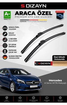 S-dizayn Mercedes-benz A Serisi W176 Makyajlı Ön Cam Silecek Seti 2015-2018 Premium Araca Özel 60-48