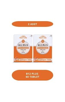 New Life B12 Plus 60 Dilaltı Tablet - Metilkobalamin - Biotin - Folik Asit 2 Adet New Life B12 Plus 60 Dilaltı Tablet - Metilkobalamin - Biotin - Folik Asit 2 Adet