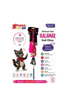Matatabi Cats Kalamar Alüminyum Sap Kedi Oltası Matatabi,çıngırak Ve Özel Hışırtı İçerir.özel Kumaş Matatabi Cats Kalamar Alüminyum Sap Kedi Oltası Matatabi,çıngırak Ve Özel Hışırtı İçerir.özel Kumaş