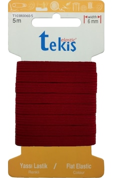10 Mm Bordo Yassı Lastik - 5 Metre 10 Mm Bordo Yassı Lastik - 5 Metre
