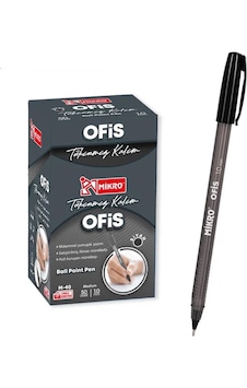 Mikro Siyah Ofis Tipi Tükenmez Kalem 50 Adet Ball Pointpen Siyah Mikro Siyah Ofis Tipi Tükenmez Kalem 50 Adet Ball Pointpen Siyah