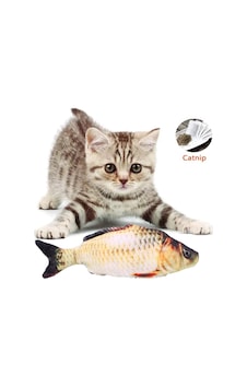 Tineke Sazan Kedi Nanesi Otlu Çıngıraklı Peluş Kedi Oyuncağı Tineke Sazan Kedi Nanesi Otlu Çıngıraklı Peluş Kedi Oyuncağı