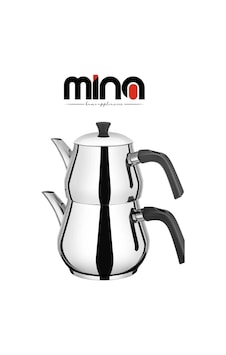 Mina Damla Mini Paslanmaz Çelik Çaydanlık Takımı 0.60l 1.00l İnox Mina Damla Mini Paslanmaz Çelik Çaydanlık Takımı 0.60l 1.00l İnox