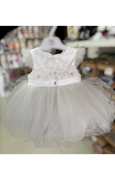 Bibaby Elbise Tütülü Ekru Beyaz