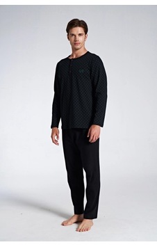 Pijadore 1750 Siyah Erkek Pijama Takım Siyah