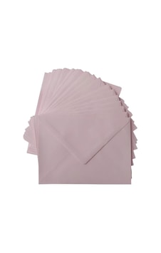 Renkli Mektup Davetiye Zarfı 13x18 Ebat 50' Li - Açık Pembe