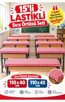 15 Adet Okul Sıra Örtüsü Lastikli Masa Örtüsü Leke Tutmaz Kumaş Kırmızı Pötikare Raşel 15 Adet Okul Sıra Örtüsü Lastikli Masa Örtüsü Leke Tutmaz Kumaş Kırmızı Pötikare Raşel