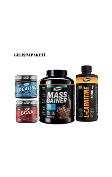 Gelişim Paketi Mass Gainer Karbonhidrat 2000g/bcaa 300g/creatine 120g/l-carnıtıne 3000mg Aromalı Gelişim Paketi Mass Gainer Karbonhidrat 2000g/bcaa 300g/creatine 120g/l-carnıtıne 3000mg Aromalı