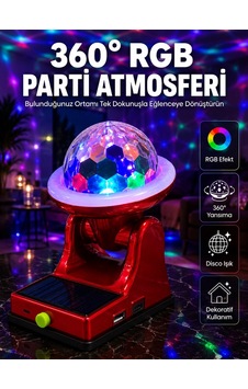 360 Rgb Led Disco Işığı Ayarlanabilir Başlıklı Gü Osolar-4-17edb 360 Rgb Led Disco Işığı Ayarlanabilir Başlıklı Gü Osolar-4-17edb