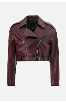 Dericlub Lenora Kadın Cropcut Biker Hakiki Deri Mont Bordo Dericlub Lenora Kadın Cropcut Biker Hakiki Deri Mont Bordo