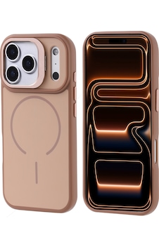 Apple Uyumlu iPhone 17 Pro Max Kılıf M-safe Şarj Özellikli Kamera Standlı Zore Notron Kapak Gold Apple Uyumlu iPhone 17 Pro Max Kılıf M-safe Şarj Özellikli Kamera Standlı Zore Notron Kapak Gold