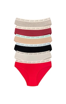Royaleks 6 Adet Pamuklu Esnek Kadın Slip Bikini Külot Geniş Lastikli Bask Çok Renkli Royaleks 6 Adet Pamuklu Esnek Kadın Slip Bikini Külot Geniş Lastikli Bask Çok Renkli