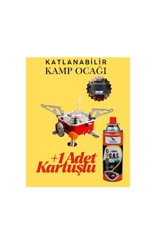 Portatif Kamp Ocağı - Tek Gözlü Manyetolu Piknik Ocağı - Kartuşlu Mini Ocak - Kırmızı +1 Kartuşlu Kırmızı Kırmızı