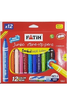 Fatih Keçeli Kalem Yıkanabilir Jumbo 12 Li   34260