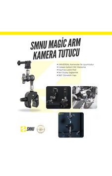 Magic Arm Kamera Tutucu Metal Bağlantı Gümüş