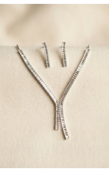 Baget Zirkon Taşlı Su Yolu Kolye Ve Küpe Set Tj-bko11158 Gümüş Baget Zirkon Taşlı Su Yolu Kolye Ve Küpe Set Tj-bko11158 Gümüş