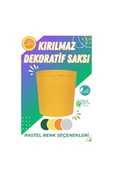Büyük Boy Saksı Sarı Deliksiz 9.5 Litre Dekoratif Bitki Saksısı İç-dış Mekan İçin Uygun Büyük Boy Saksı Sarı Deliksiz 9.5 Litre Dekoratif Bitki Saksısı İç-dış Mekan İçin Uygun