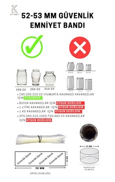 Key Market Güvenlik Emniyet Bandı 52-53 MM Ağız Çapına Uygun 90 x 30 MM Baskılı 100'lü Key Market Güvenlik Emniyet Bandı 52-53 MM Ağız Çapına Uygun 90 x 30 MM Baskılı 100'lü
