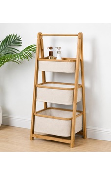 Pacı Bambu Krem Sepetlı Organızer