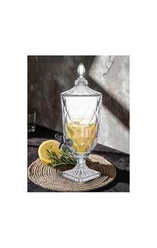 Vitrella 3000 Ml Cam Şerbetlik Musluklu Cam Meşrubat & Limonata Dispenseri Şeffaf - 848167297 Şeffaf - 848167297