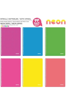 Mopak Neon Serisi A4 Spiralli Pp Kapak Defter 72 Yp Kareli Mopak Neon Serisi A4 Spiralli Pp Kapak Defter 72 Yp Kareli