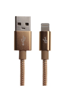 Jopus Stylish Cloth Lightning Data ve Şarj Kablo - Gold