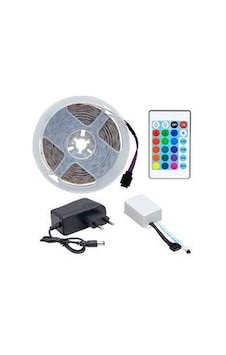 5 Metre Rgb Şerit Led Kumandalı Animasyonlu Adaptörlü