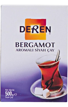 Deren Çay Bergamot Aromalı Siyah Dökme 500 G