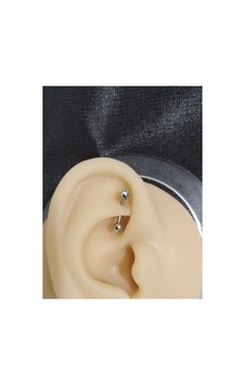 Zirkon Taşlı Kaş, Rook Piercing 8 Mm Cerrahi Çelik 316l Gümüş