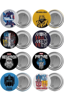 Transformers Çanta Rozeti Seti 8 Adet En Büyük Boy 5.8cm İğneli B Transformers Çanta Rozeti Seti 8 Adet En Büyük Boy 5.8cm İğneli B
