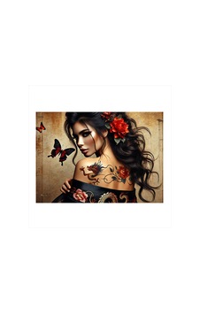 Gizemli Kadın Ve Ejderha Dövmeleri Art Mdf Poster Gizemli Kadın Ve Ejderha Dövmeleri Art Mdf Poster