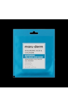 Maru.derm Duş Öncesi Saç Maskesi, Hyalüronik Asit & Kolajen, Nemlendirici, 300 Ml, Mor, Yıpranmış Saçlar İçin, Vegan