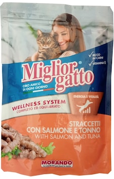 Miglior Gatto Somon ve Tuna Balıklı Yetişkin Kedi Maması 24 x 100 G Miglior Gatto Somon ve Tuna Balıklı Yetişkin Kedi Maması 24 x 100 G