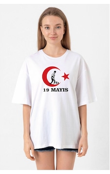 Novalisse 19 Mayıs Atatürk Gençlik Spor Bayramı Baskılı Bisiklet Yaka T-shirt - Beyaz Çoklu Renk Novalisse 19 Mayıs Atatürk Gençlik Spor Bayramı Baskılı Bisiklet Yaka T-shirt - Beyaz Çoklu Renk