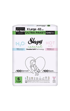 Sleepy Natural Double Soft Ultra Bebek Bezi Xl 62 Adet Hassas Ciltler İçin 3'li Ekonomik Paket Tarı Sleepy Natural Double Soft Ultra Bebek Bezi Xl 62 Adet Hassas Ciltler İçin 3'li Ekonomik Paket Tarı