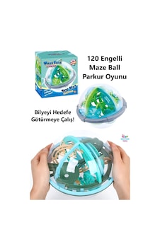 Yeni Trend Maze Ball 120 Engelli Parkur Labirent Topu Mavi Yeşil 12cm Çap