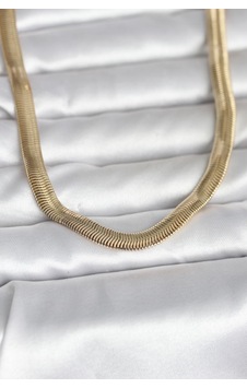 Cm 14k Gold Renk Kalın Yassı Yılan Zincir Model 45 Cm Kadın Kolye - Tj-bko11006 Renkli Cm 14k Gold Renk Kalın Yassı Yılan Zincir Model 45 Cm Kadın Kolye - Tj-bko11006 Renkli