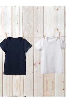 Blackspade Erkek Çocuk Atlet 2li Paket 9397 - Beyaz Lacivert Beyaz - Lacivert