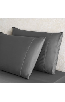 Linens Tencel 2'li Standart Yastık Kılıfı Antrasit Linens Tencel 2'li Standart Yastık Kılıfı Antrasit