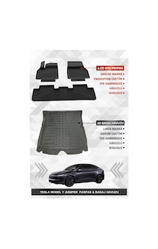 Sahler Tesla Model Y Juniper 2025+ Uyumlu 4.5d Premium Havuzlu Oto Paspas Ve Liner Marka 3d Bagaj Havuzu Sahler Tesla Model Y Juniper 2025+ Uyumlu 4.5d Premium Havuzlu Oto Paspas Ve Liner Marka 3d Bagaj Havuzu