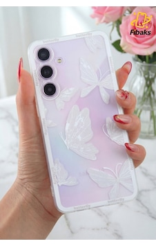 Fibaks Galaxy A56 Uyumlu Kılıf Şeffaf Kelebek Tasarımlı Desenli Kamera Korumalı Yumuşak Silikon Kapak Fibaks Galaxy A56 Uyumlu Kılıf Şeffaf Kelebek Tasarımlı Desenli Kamera Korumalı Yumuşak Silikon Kapak